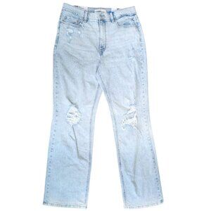 Eunina Codi Dad Jeans Super High Rise Distressed Blue Womens Size 11 / 30w
